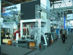 A Mattei exhibition stand at a trade show.